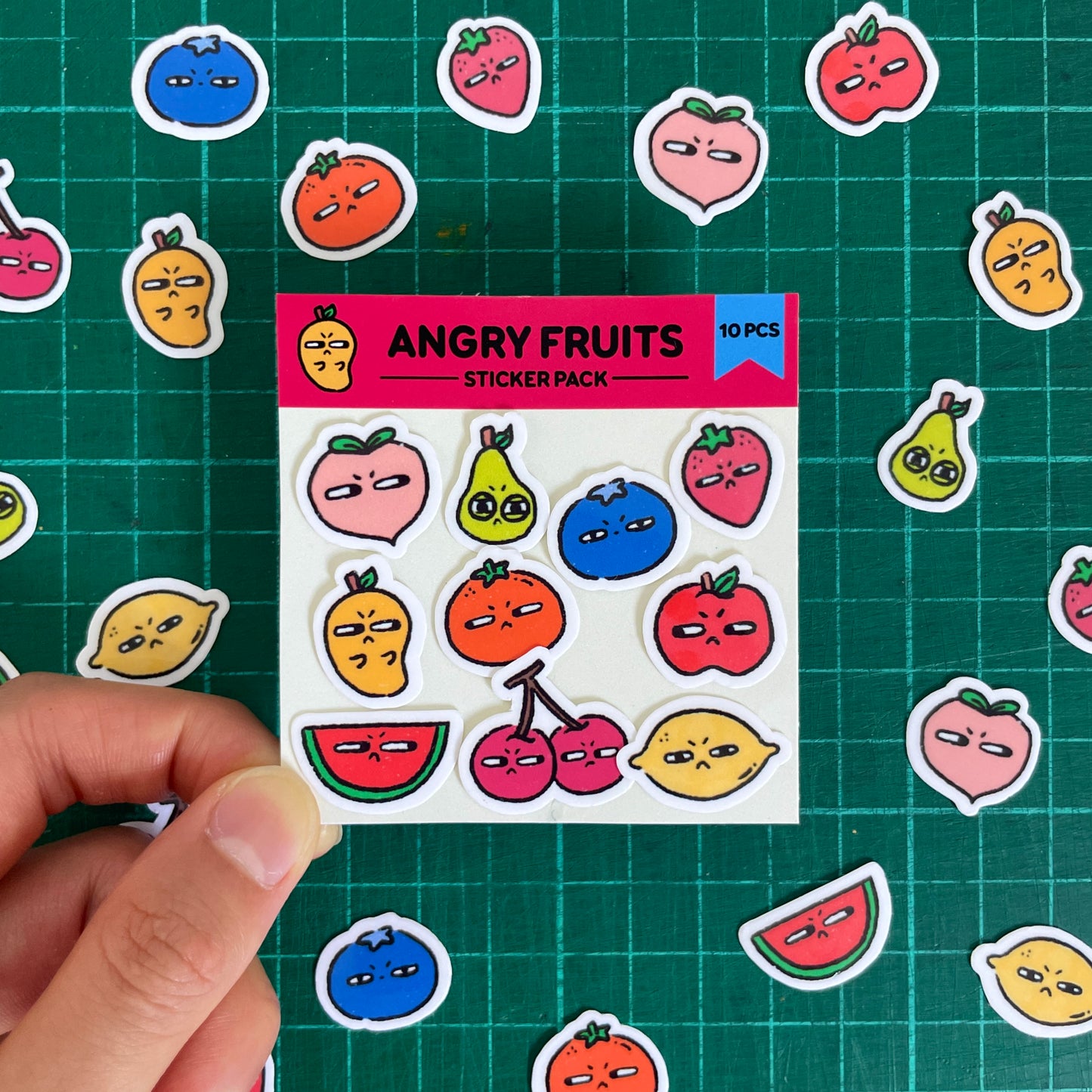 Angry Fruit Sticker Pack (10 pcs)