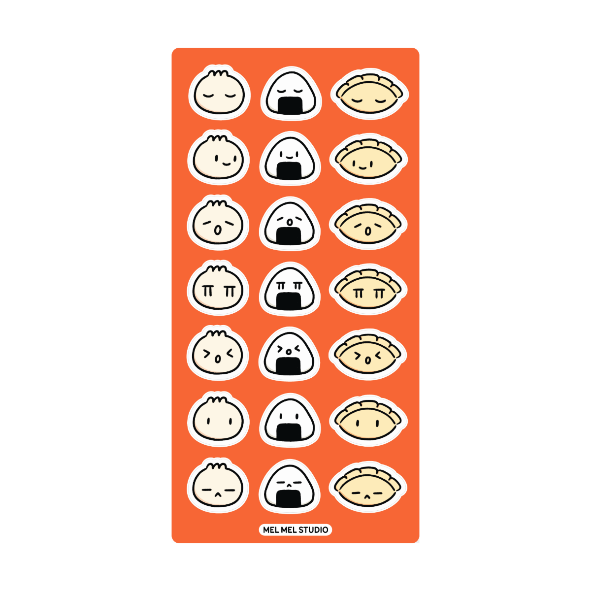 Bao Onigiri Dumpling Sticker Sheet