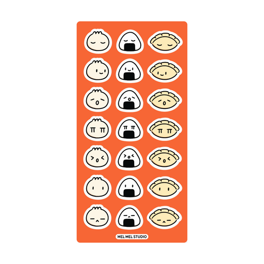 Bao Onigiri Dumpling Sticker Sheet