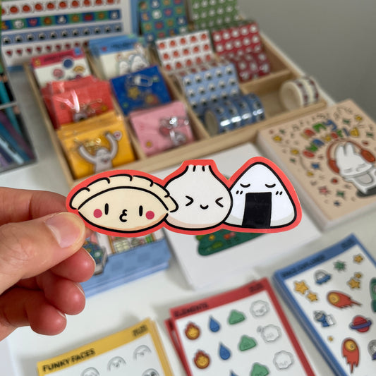 Dumpling Bao Onigiri Trio Sticker
