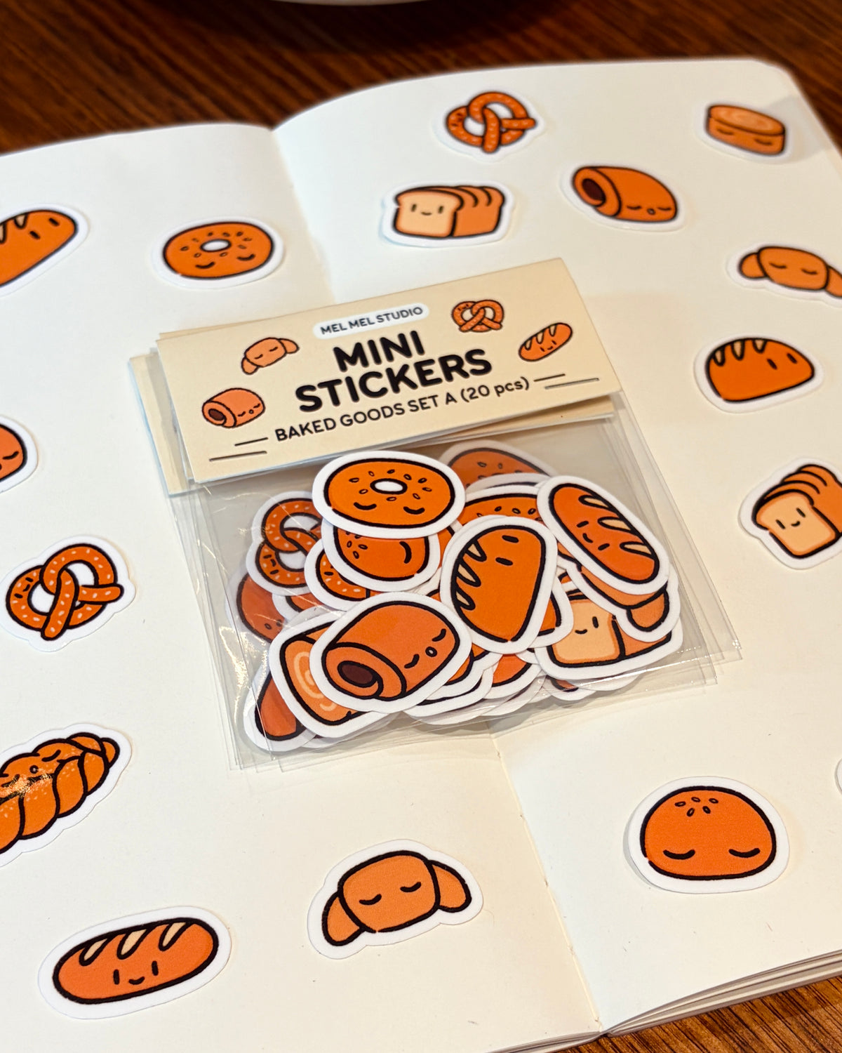 Baked Goods Sticker Set A (20 pcs)