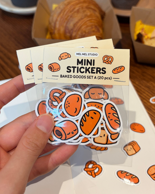 Baked Goods Sticker Set A (20 pcs)