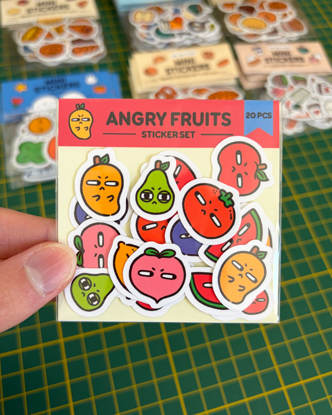 Angry Fruit Mini Sticker Set (20 pcs)