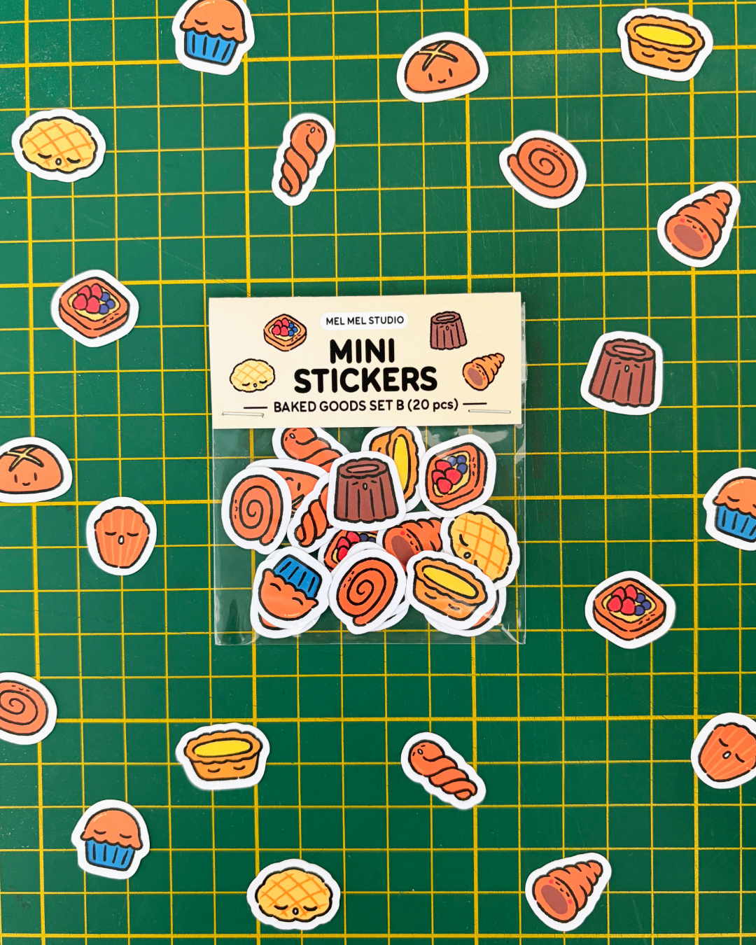 Baked Goods Sticker Set B (20 pcs)