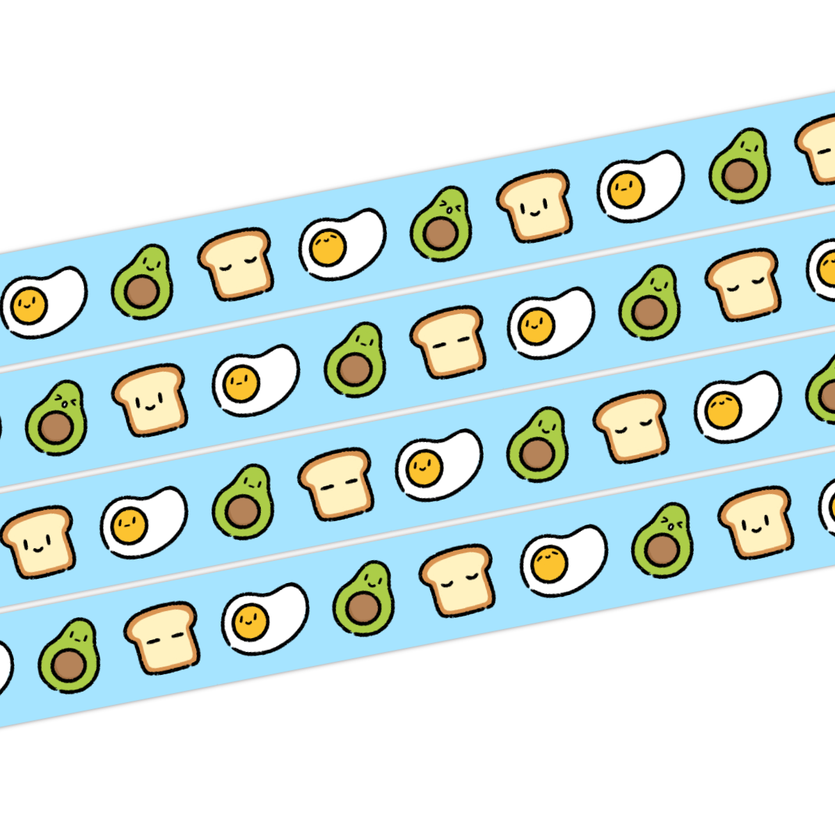 Egg Avo Toast Washi Tape