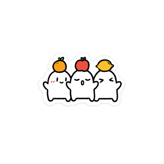'Trio with fruits' Sticker