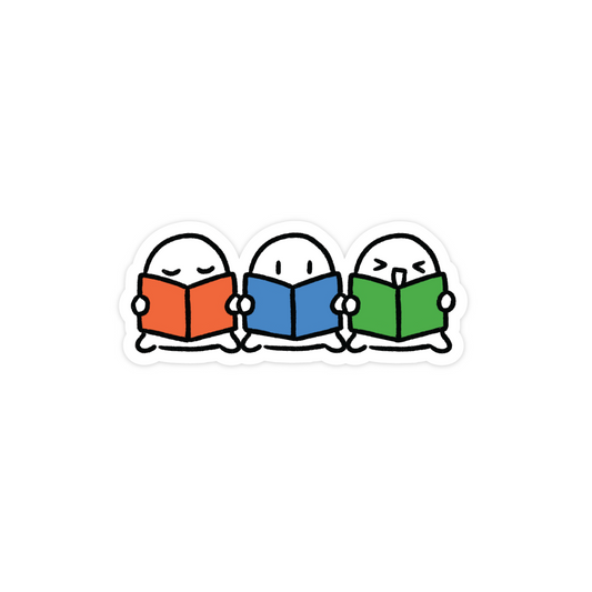 'Trio reading books' Sticker